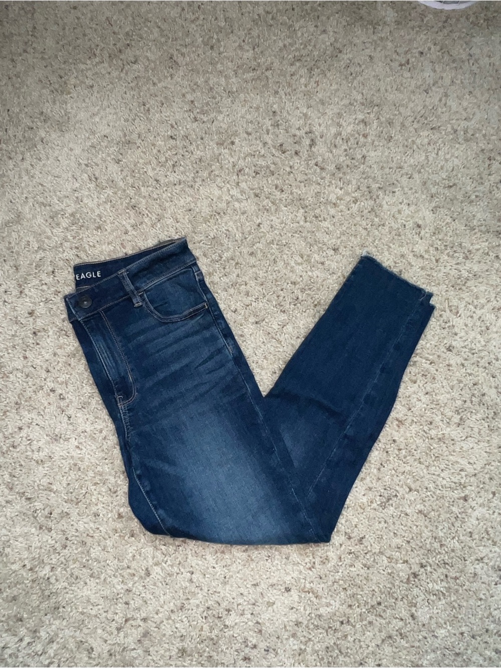 American Eagle Outfitters Dark Indigo High-Rise Skinny Jeans